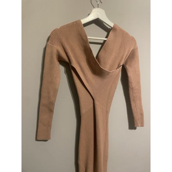 self portrait Beige/ Tan knit dress Size Large . - Picture 2 of 8